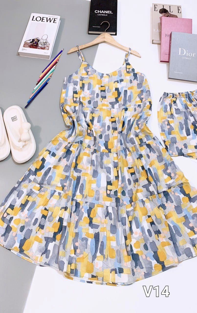 ĐẦM TOLE DÂY KÈM QUẦN (M-XL)