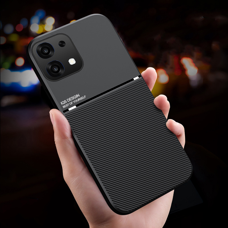 New Phone case OPPO A6 Pro Back cover Rough Cross Patterned Magnetic Soft Silicone Leather for OPPO A6 Pro case.