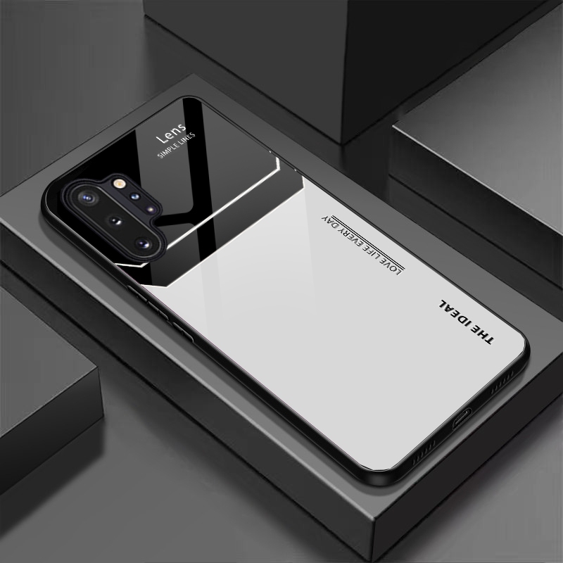 Ốp Lưng SAMSUNG NOTE 10, NOTE 10 PLUS Mặt lưng kính, chống sốc, thiết kế riêng