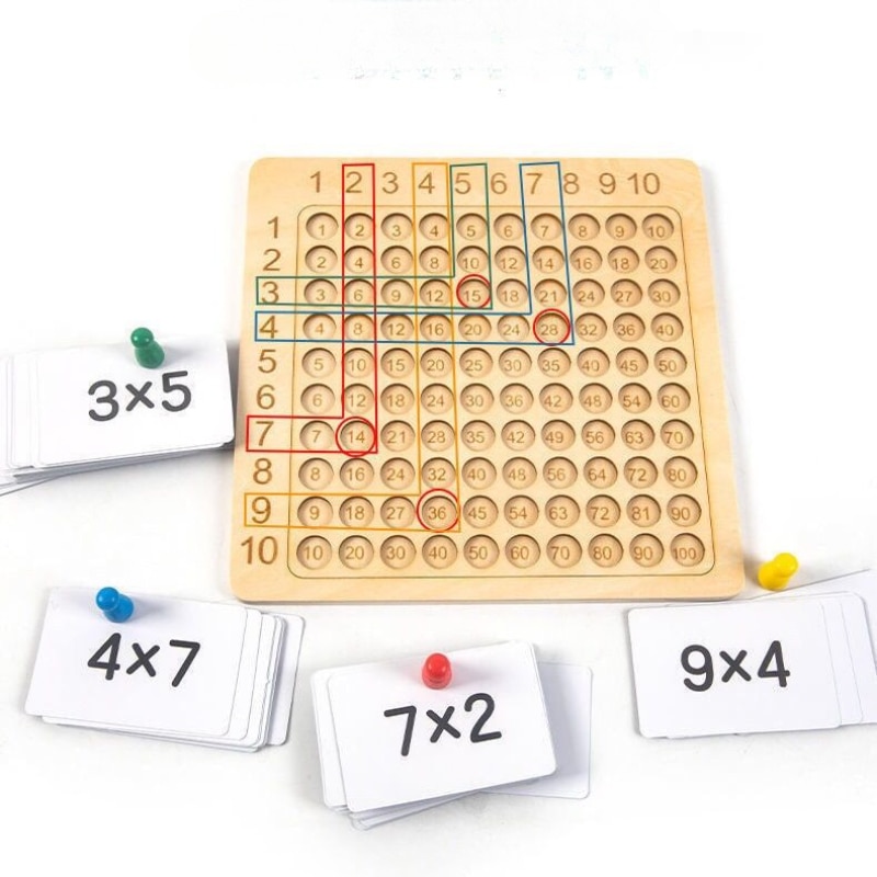 Montessori Multiplication Addition Board Game Kids Learning Educational Toys Math Counting Board Interactive Thinking Game Toys