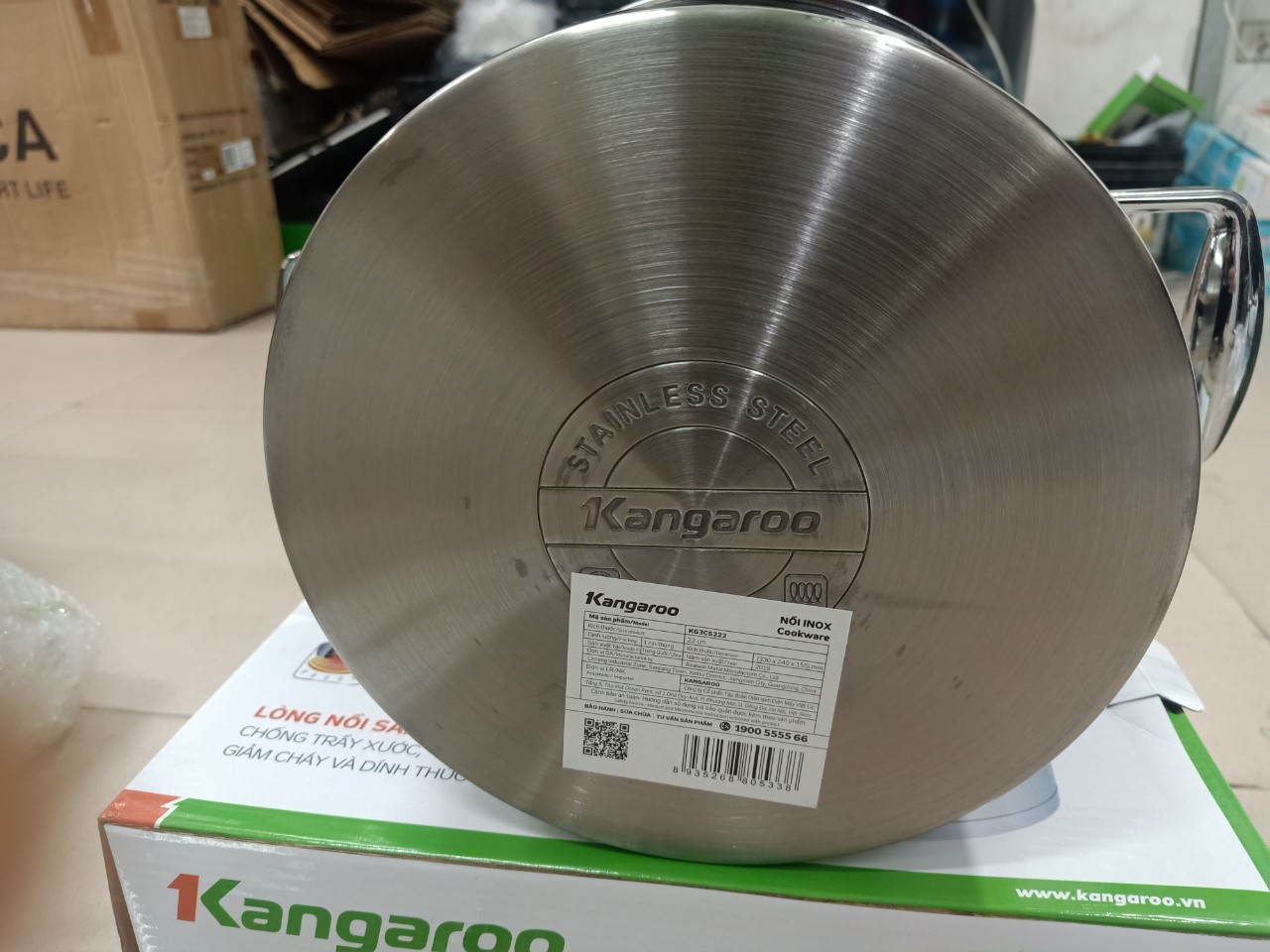 Nồi inox cao cấp Kangaroo KG3CS226 26cm