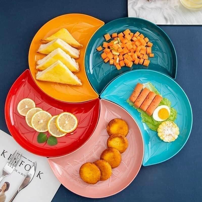 SET 5 ĐĨA BÁN NGUYỆT ĐỰNG THỨC ĂN DỄ THƯƠNG