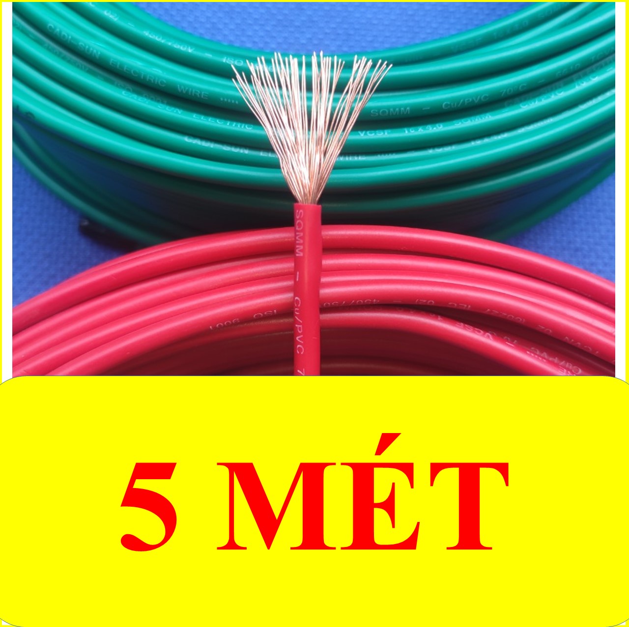 Dây điện CADISUN CHĨNH HÃNG (BH 20 NĂM) (cắt dài liền dây) lõi đồng Công suất MAX: 7400W