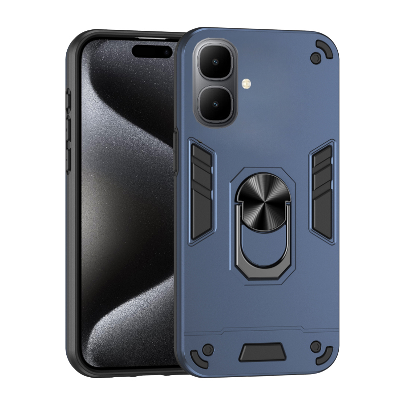 For Tecno Spark Go 2 / infinix Smart 10 Phone Case Shockproof Armor iron Metal Ring Kickstand Bracket Casing for infinix Smart 10 Cover Casing HP.