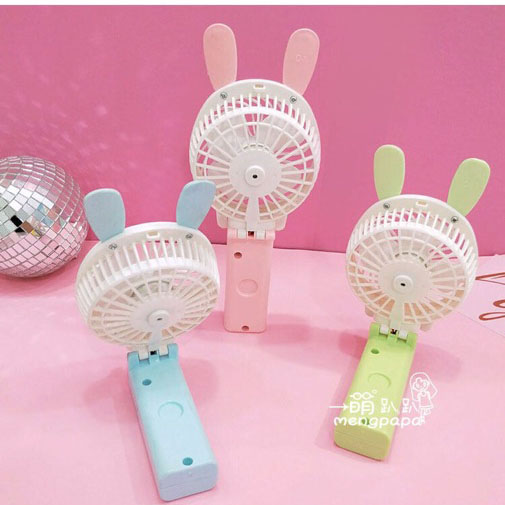 Quạt sạc mini để bàn hình thỏ tích điện siêu mát-quạt sạc điện mini-quạt tích điện cầm tay mini