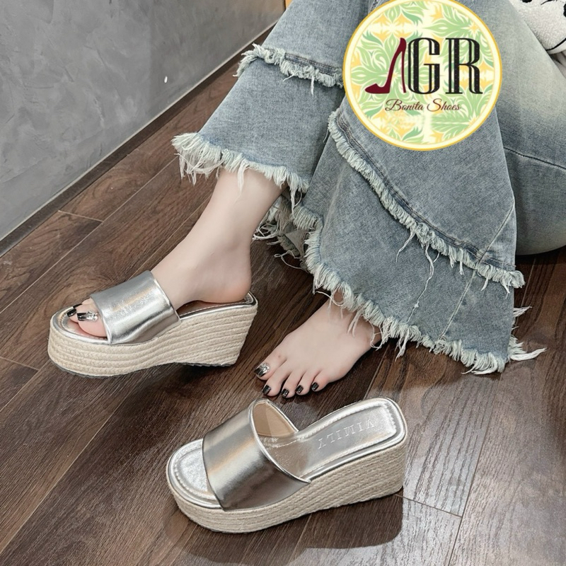 Dép xuồng Cối Bản Da mềm si mỡ cao 9 cm