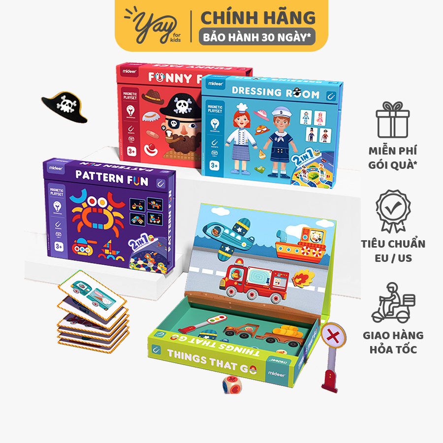 [6 MẪU] Xếp Hình Nam Châm Mideer - TOi 3+