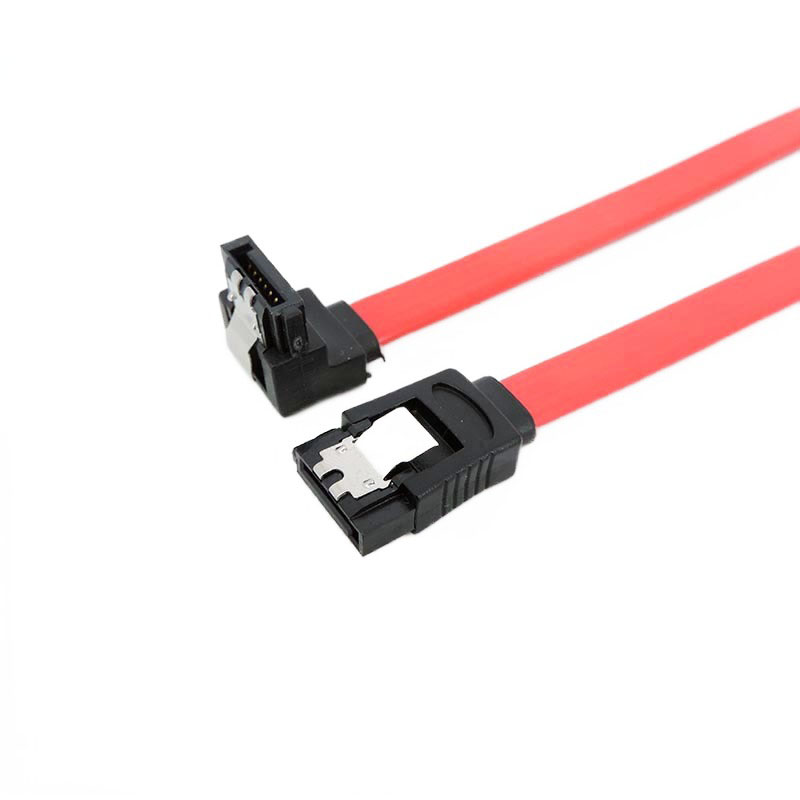 Anwela shop 40cm red black straight right-angle sata cable 3.0 iii to hard disk drive ssd hdd sata 3 wire for motherboard high speed lead