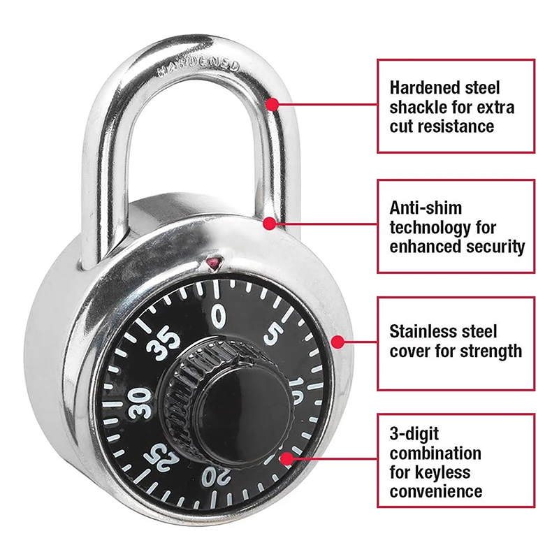 KIPRUN Digit Combination Code Rotary Padlock Round Dial Number Luggage Suitcase Security Locker Suitcase Drawer Cabinet Swing Lock
