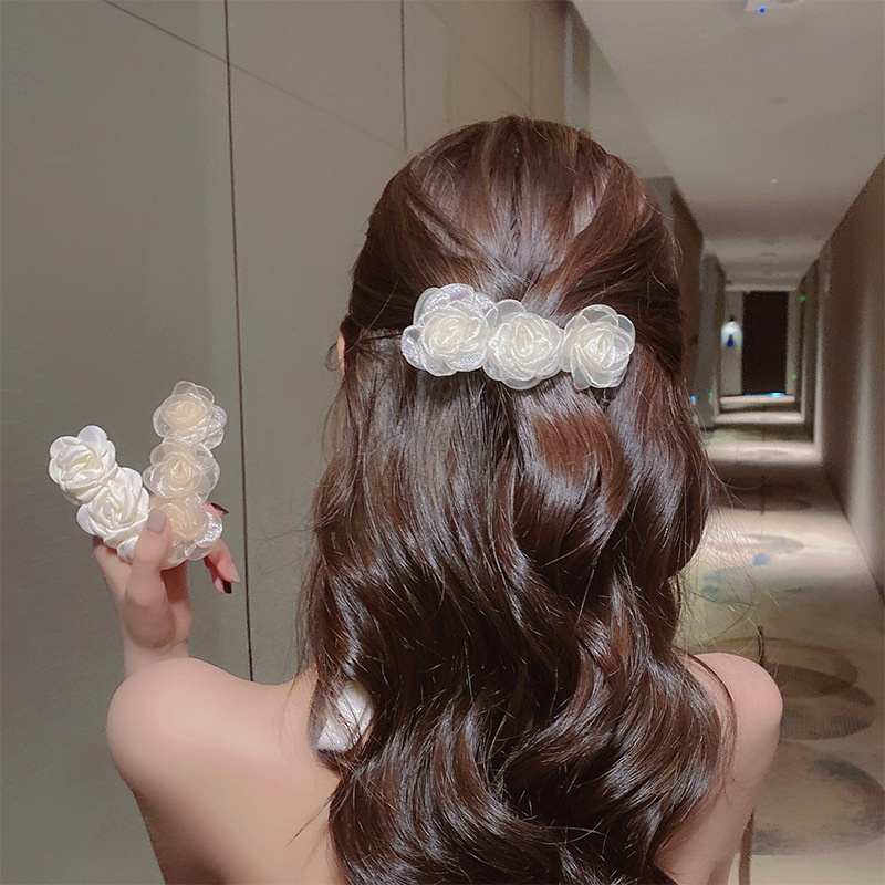 Kẹp tóc hình hoa trà phong cách tiểu thư