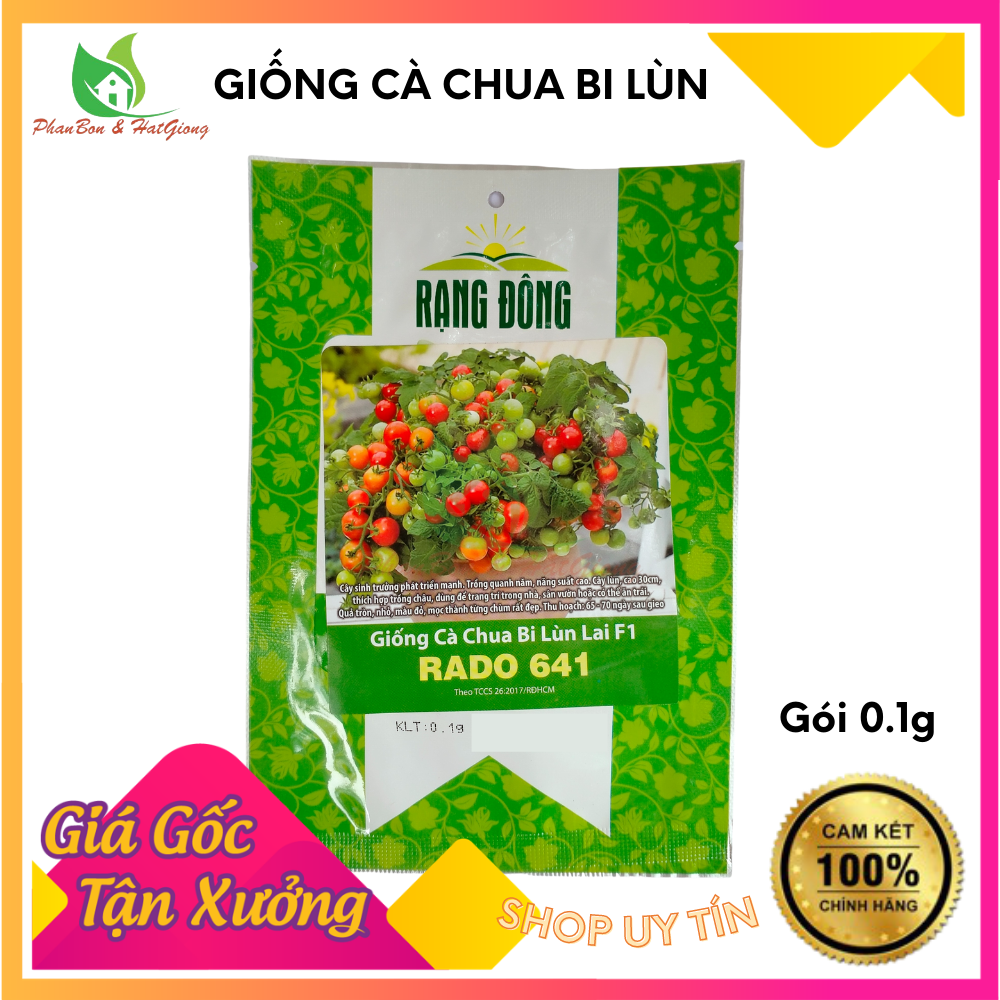Hạt Giống Cà Chua Bi Đỏ Lùn Trồng Chậu - Phú Nông Seeds - Trồng Rau Xanh Rau Sạch Bằng Đất Sạch, Xơ Dừa Mùn Dừa Và Phân Bón Hữu Cơ Trùn Quế, Phân Bò, Phân Gà | Phân bón và Hạt Giống TP.HCM