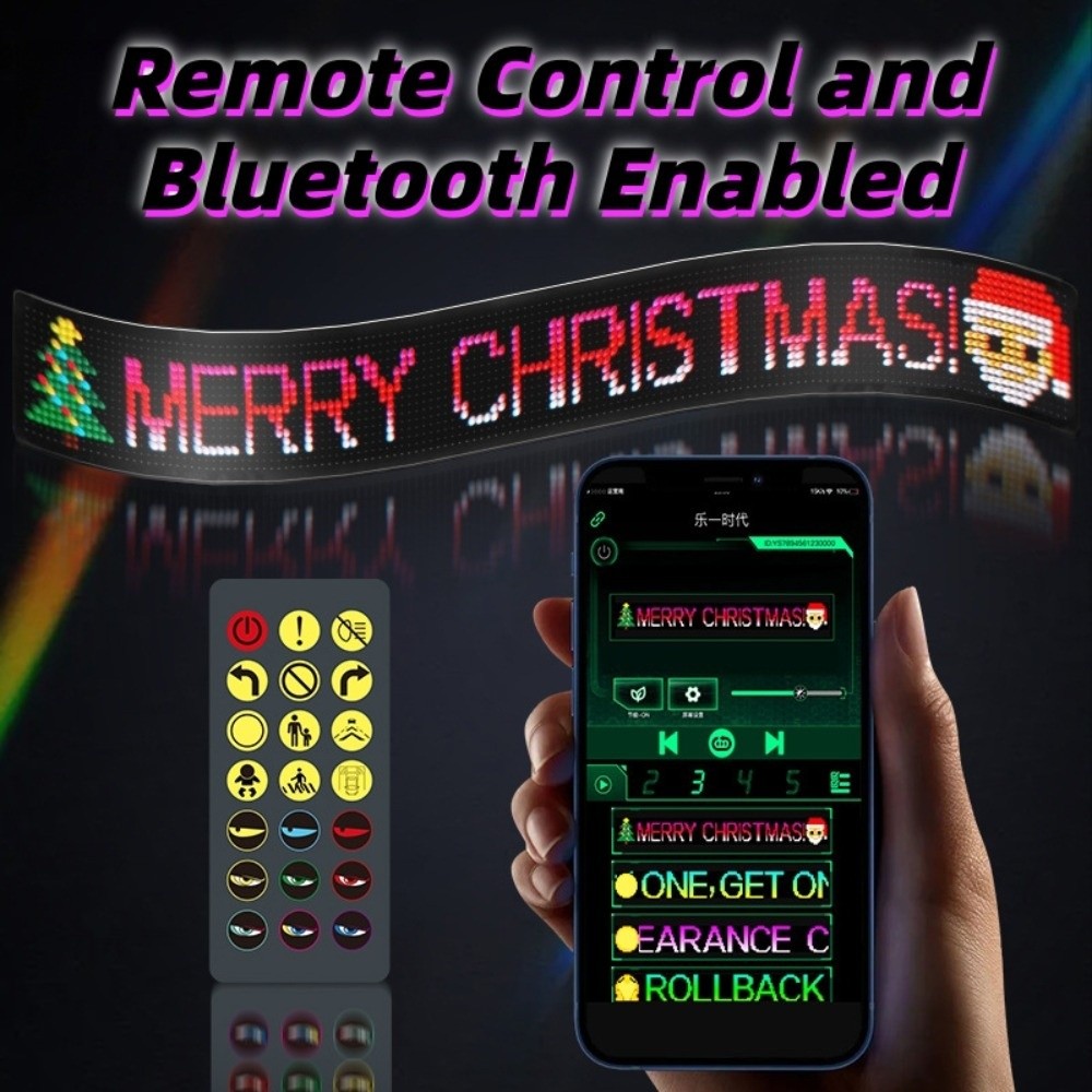Screen Animation DIY Programmable Bluetooth Control Car Ambient Light ...