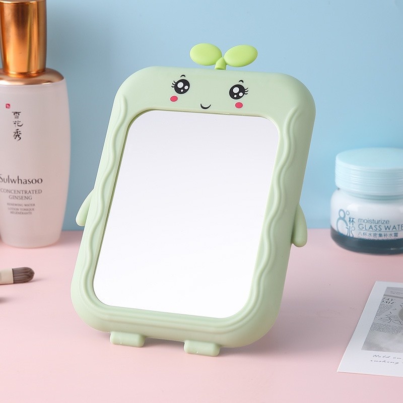 Gương để bàn gấp gọn mini MẦM CÂY dễ thương