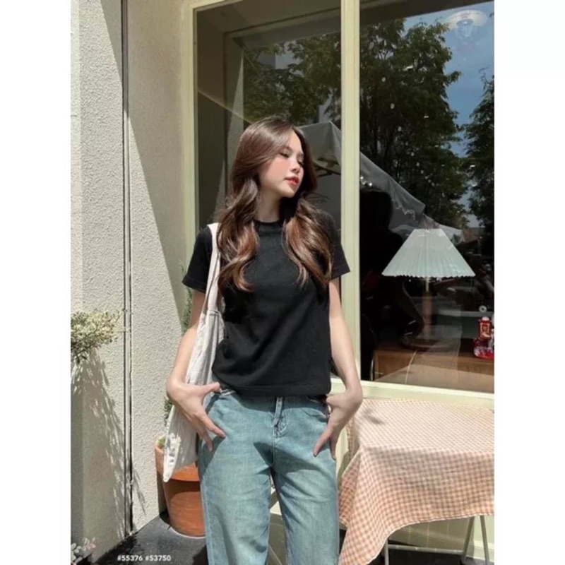 Áo Thun Trơn Form Babytee Nữ Chất Cotton Thoáng Mát Dễ Thương - babytee