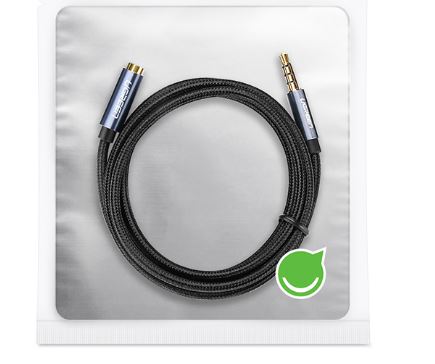 Cáp nối dài Audio 3.5mm 1m Ugreen 40673 (3 nấc - hỗ trợ mic và tai nghe)