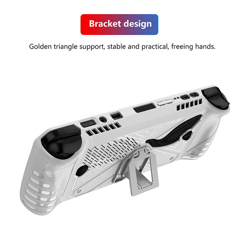 1Pcs For ASUS ROG ALLY X Game Console Protective Cover With Bracket Shockproof And Drop-proof TPU Soft Rubber Protective Shell A JUE. 