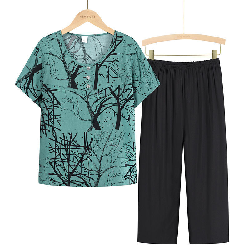 Middle-aged and Elderly Summer Clothes grandma's Clothes Fashionable Western-style Suits