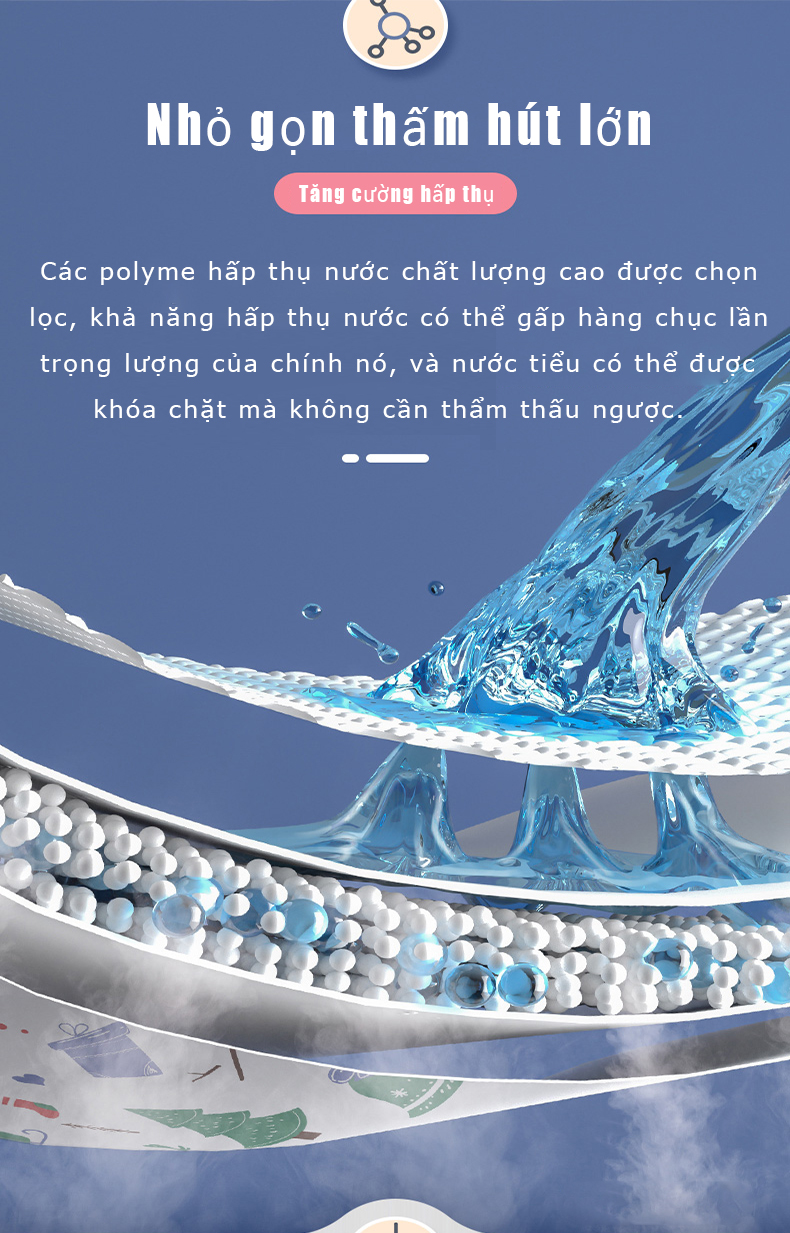 Tã dán Yiying mới đệm lưng thấm mồ hôi S/M/L-Siêu mỏng khô thoáng