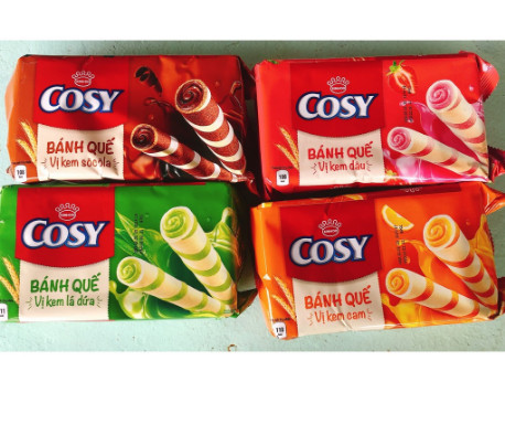 Bánh quế COSY kem cam 132g