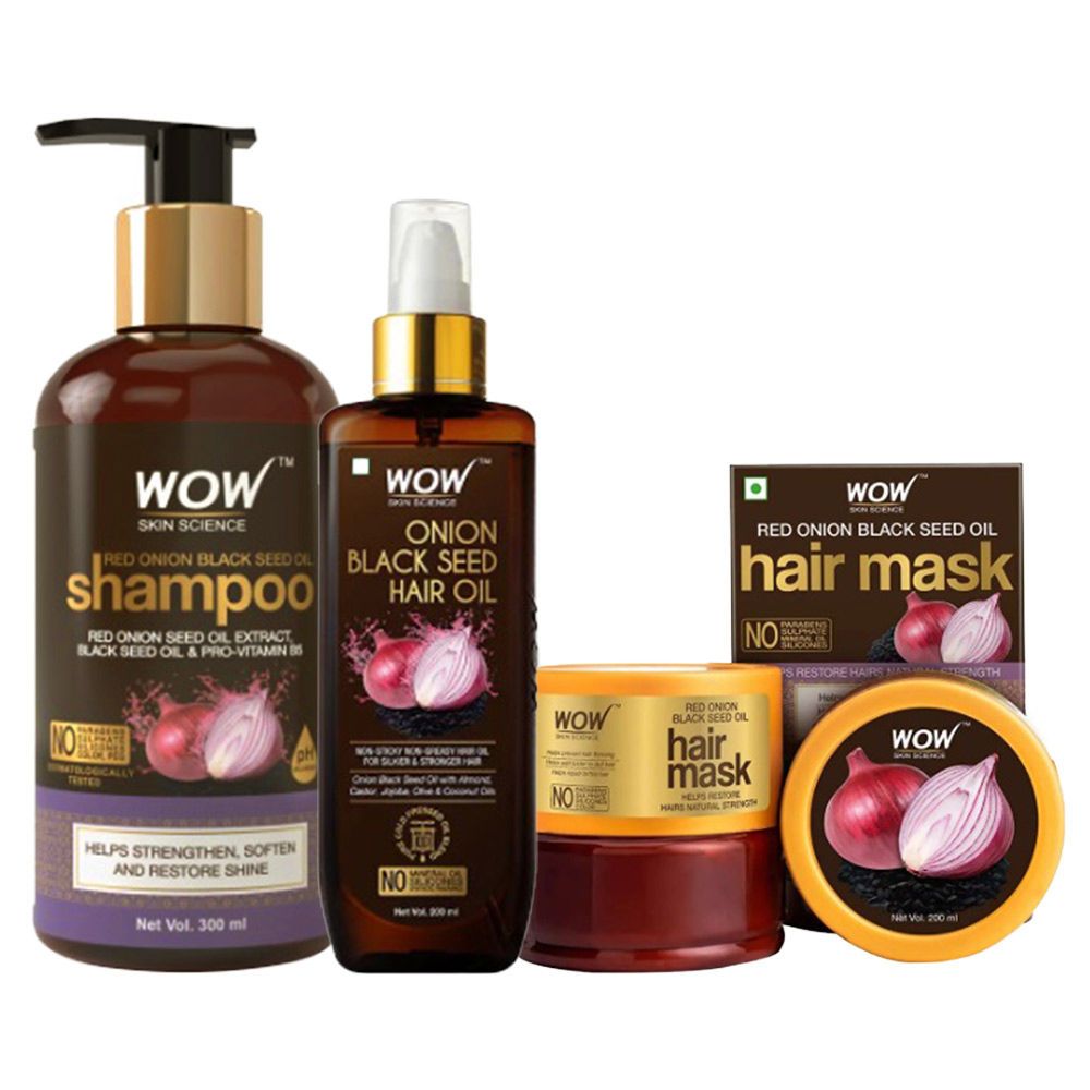Onion Oil Hair Care Ultimate 4 Kit for Hair Fall (Shampoo + Hair  Conditioner + Hair Oil + Hair Mask) - 1000 ml | Lazada Singapore