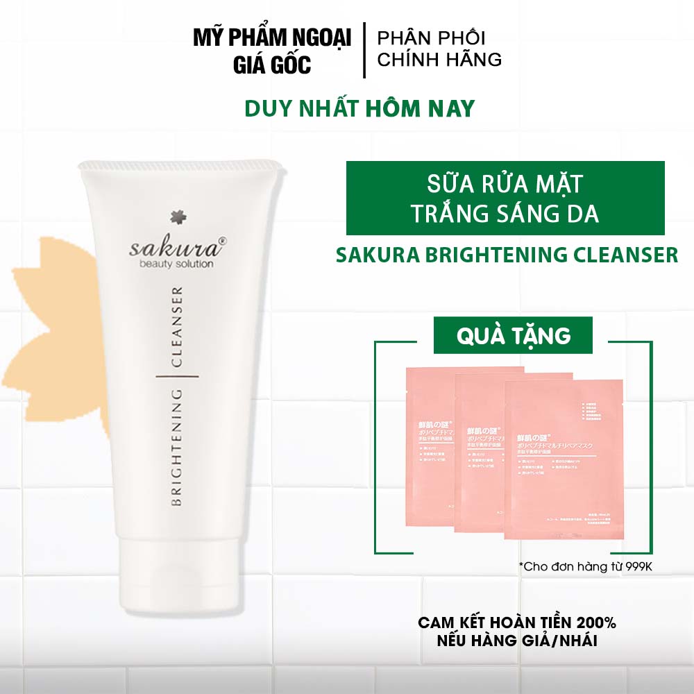Sữa rửa mặt trắng da Sakura Brightening Cleanser 100ml