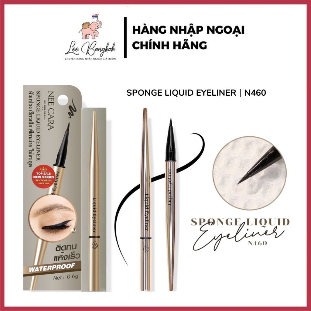 Bút kẻ mắt nước nee cara sponge liquid eyeliner be colorful dạng lỏng n460 thái lan