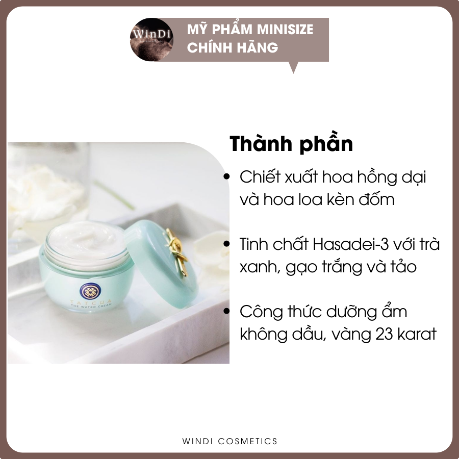 Kem Dưỡng Ẩm Tatcha The Water Cream 5ml