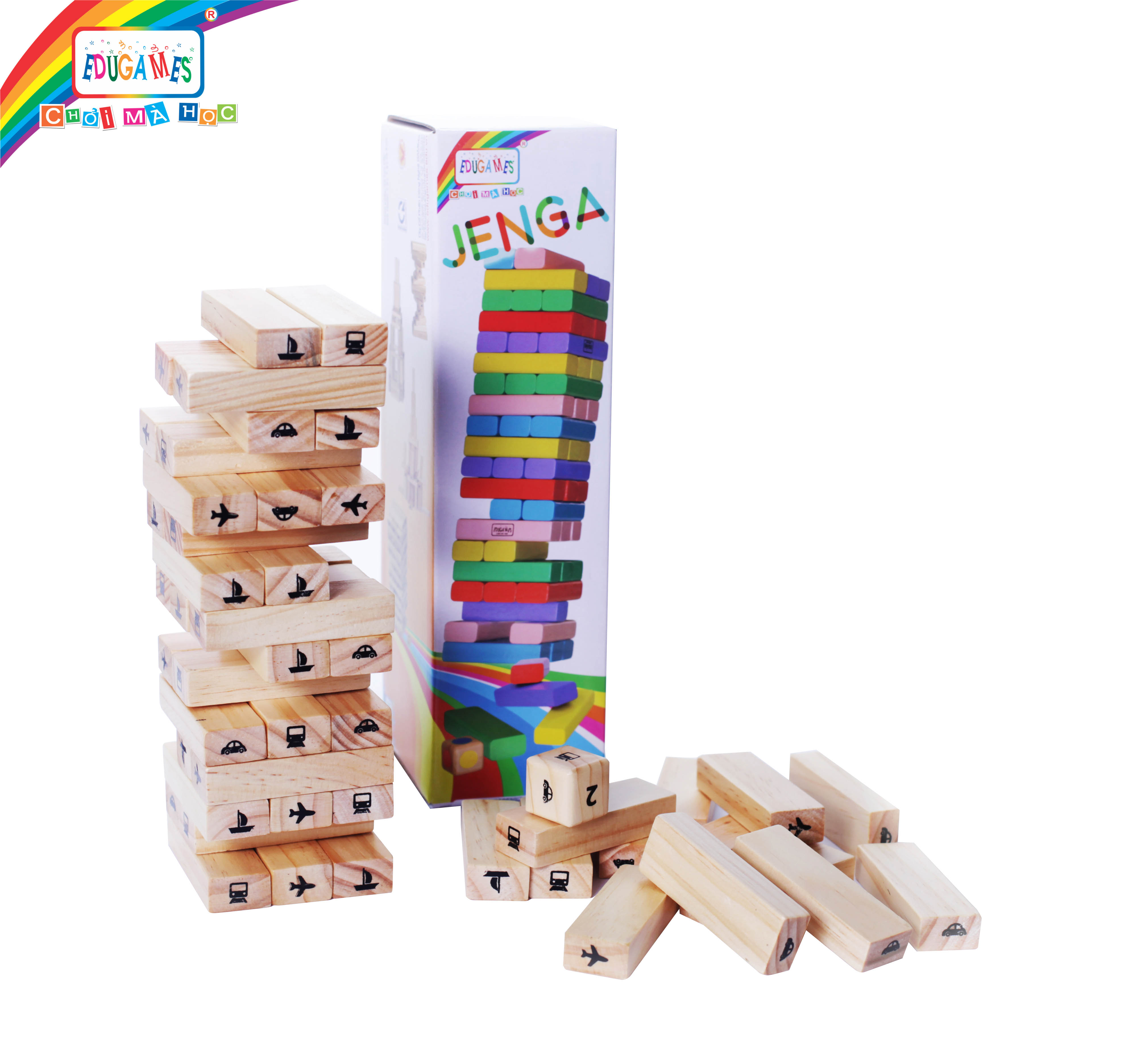 Rút Gỗ Edugames 48 thanh lớn - đồ chơi Việt Nam