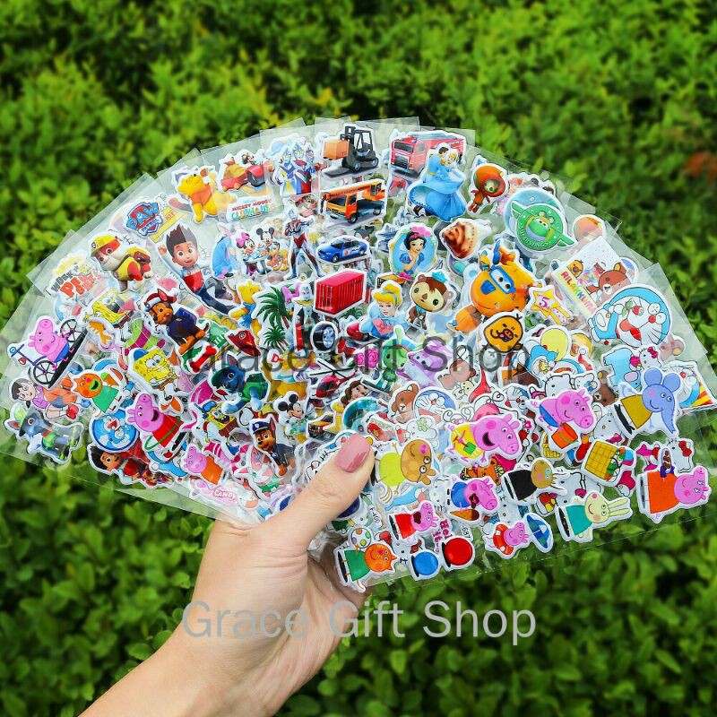 10 Hình dán hoạt hình cho bé nổi 3D [0.7x17cm]