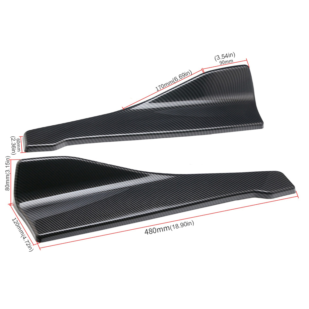 【High-quality】【High-quality】Universal Car Side Skirt Bumper Spoiler ...