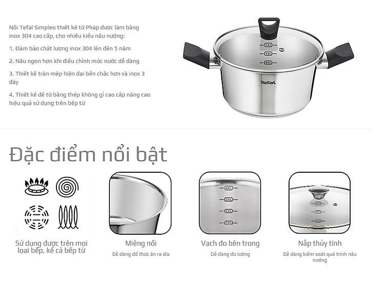 Nồi inox Simpleo 24cm