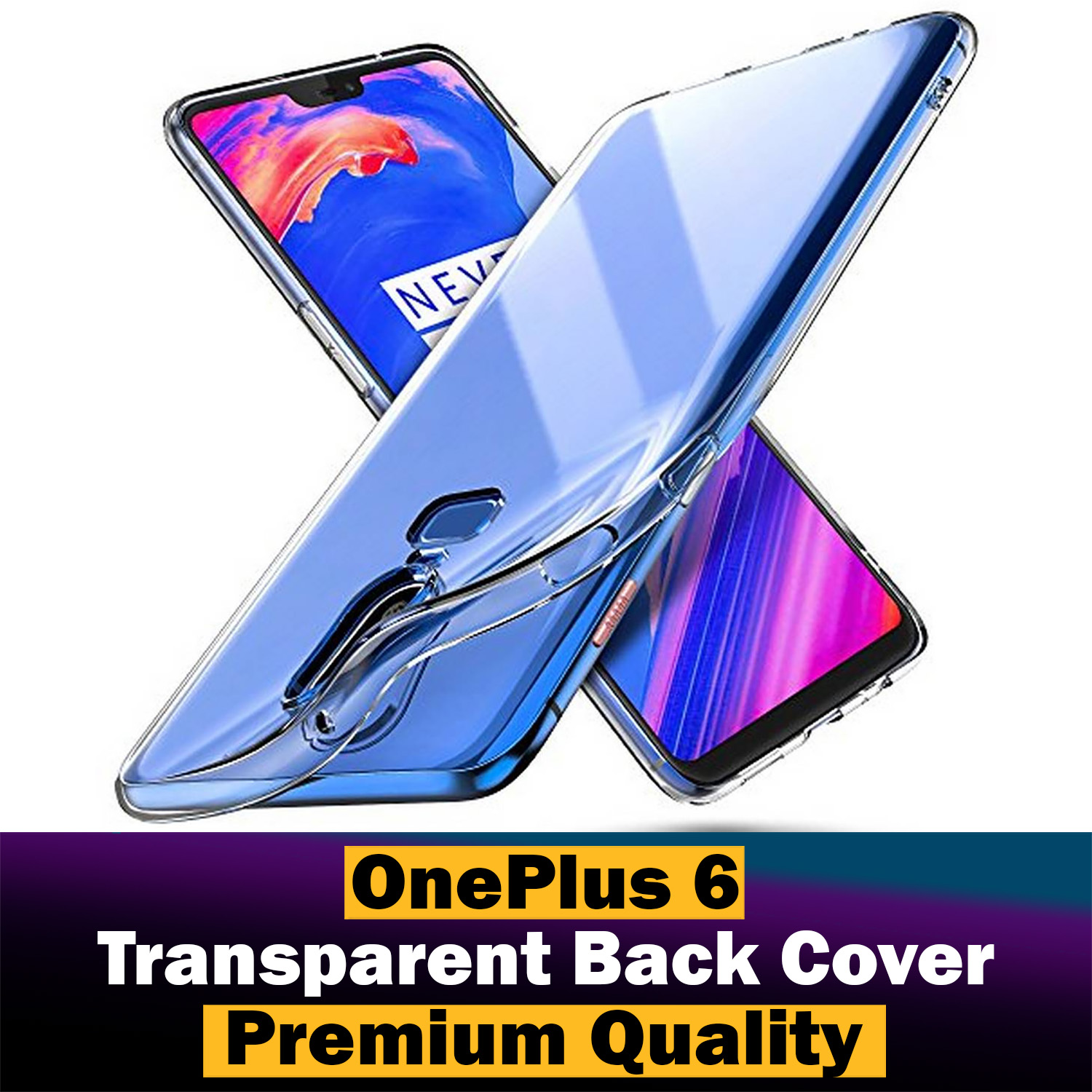 OnePlus 6 Back Cover Transparent Jelly soft Cover For OnePlus 6. 