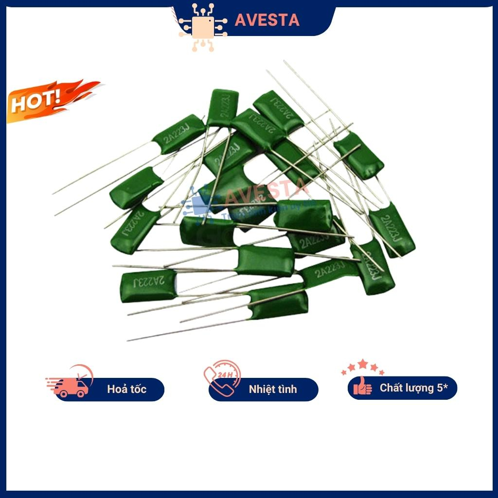 Tụ mica 0.68nF - 220nF 2A 100V ( túi 10 chiếc ) Avesta