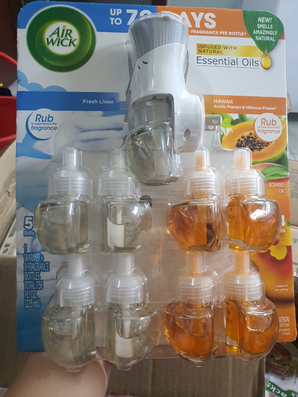Bộ Tinh Dầu Thơm Cắm Điện Air Wick ( set 9 lọ )