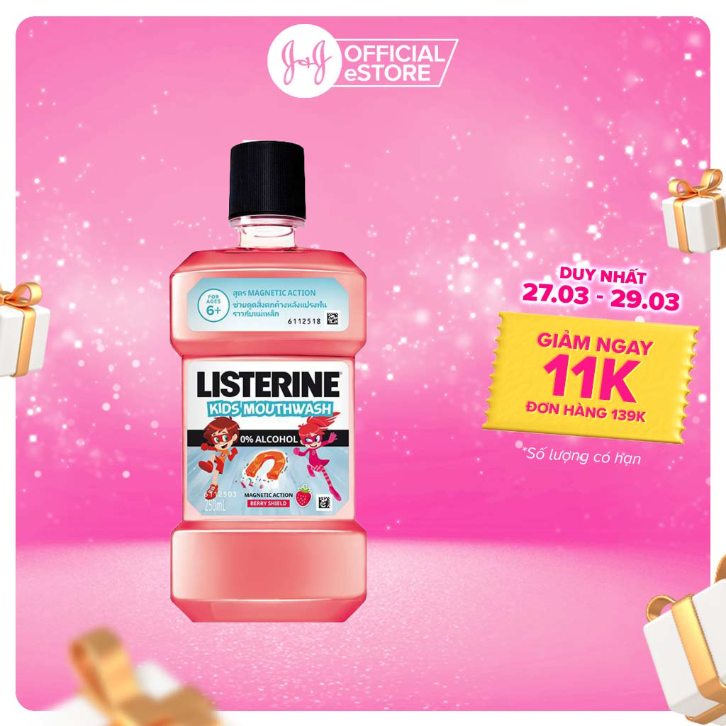 Nước súc miệng Listerine Kids dành riêng cho trẻ trên 6 tuổi 250ml 101068304
