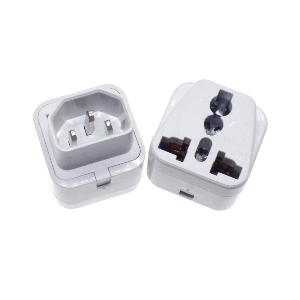 Iec 320 c14 ups power connector plug, 10a 250v universal female au/us/uk/eu socket to c14 male converter power adapter black/whi