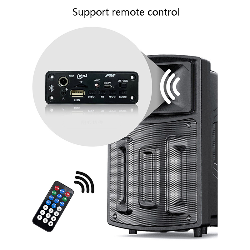 10W 6W Bluetooth Amplifier MP3 Decoder Board Microphone Car Mp3 Player Recharge FM Radio Module Microphone TF USB amplificador MAOQIAN. 