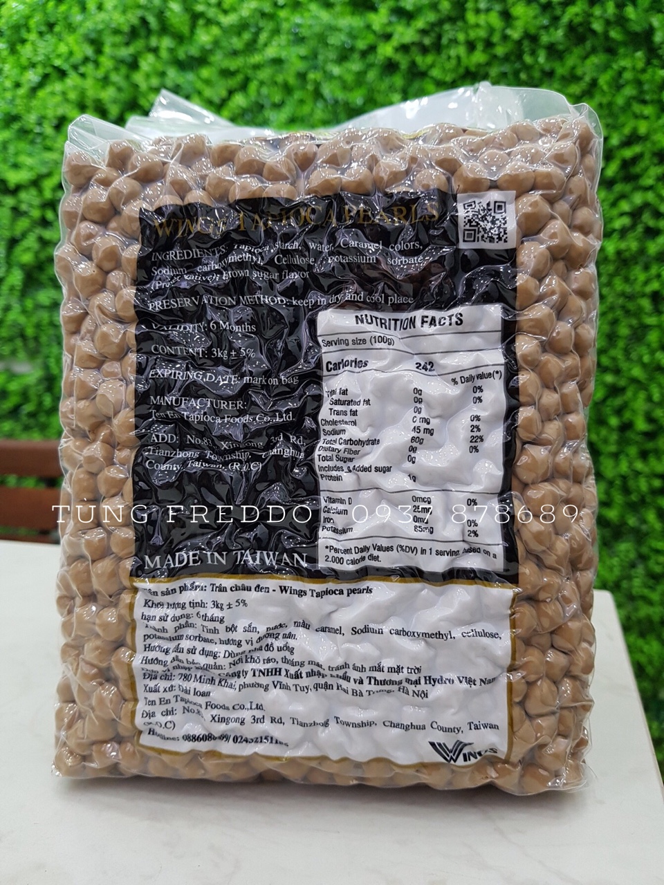 Trân Châu Đen Wings 3kg - Thơm Ngon