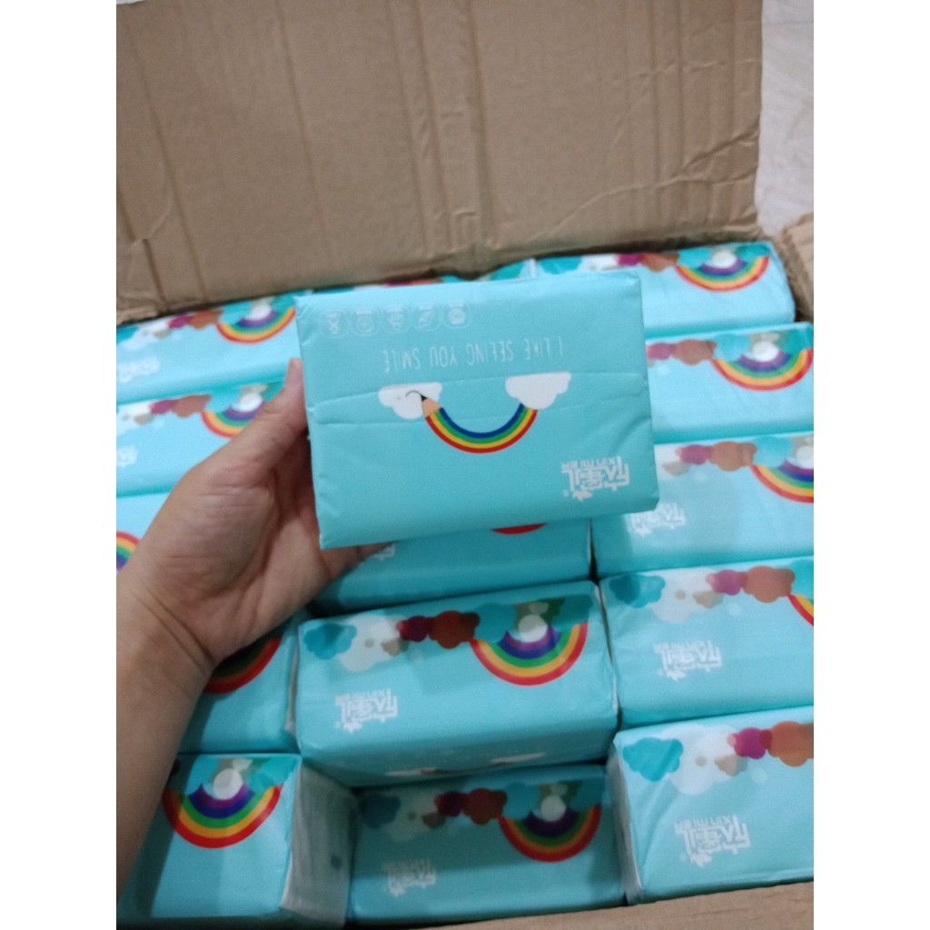 [FREE SHIP] 1 THÙNG ( 30 GÓI) GIẤY ĂN CẦU VỒNG CAO CẤP XINMIE