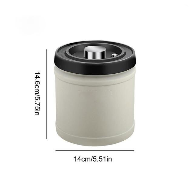 Stainless Steel Airtight Coffee Container Storage Canister Jar Food Organizer Sealed Kitchen Vacuum Box Bean Cans Coffee