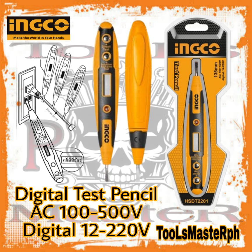 INGCO HSDT2201 Digital Test Pencil DC AND AC Tester 135MM HSDT2201