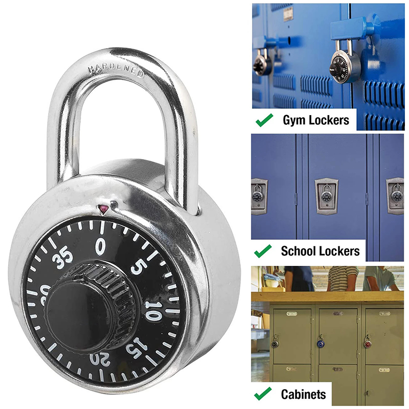 KIPRUN Digit Combination Code Rotary Padlock Round Dial Number Luggage Suitcase Security Locker Suitcase Drawer Cabinet Swing Lock