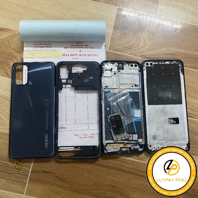 Vỏ oppo A92 có khay sim khung sườn kính camera