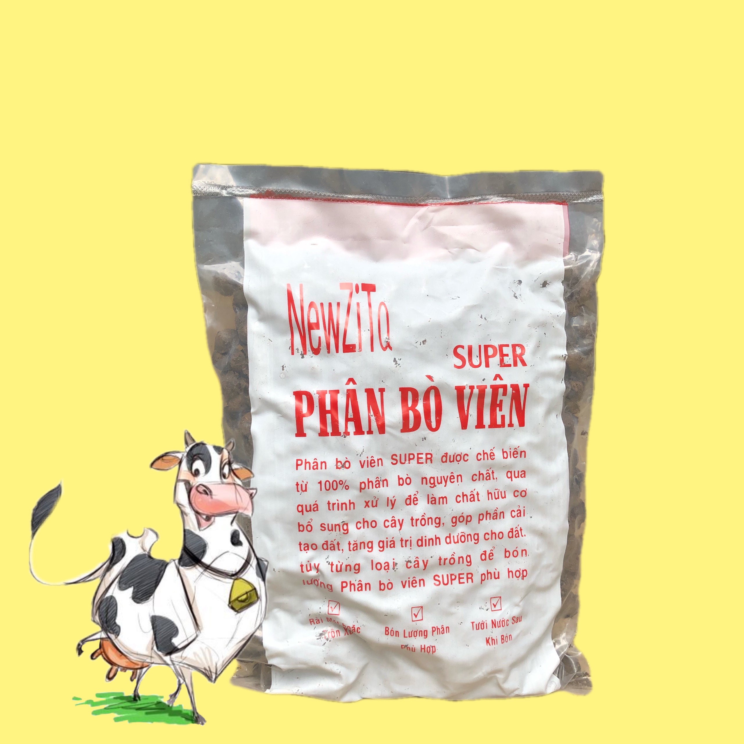 Phân Bò Dạng Viên Nén- Đã qua xử lí-1kg