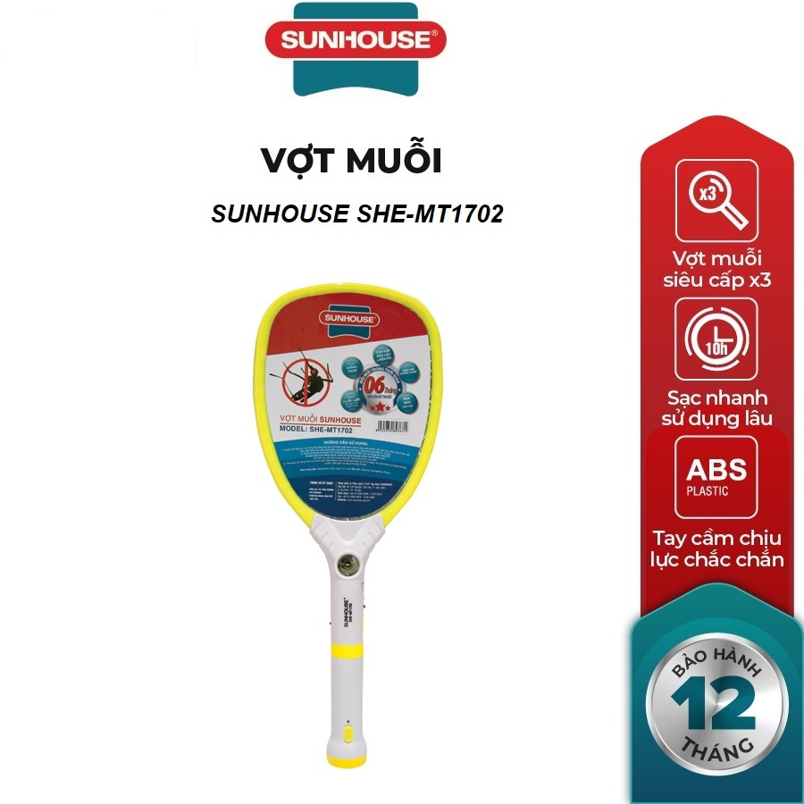 Vợt muỗi sunhouse she-mt1702