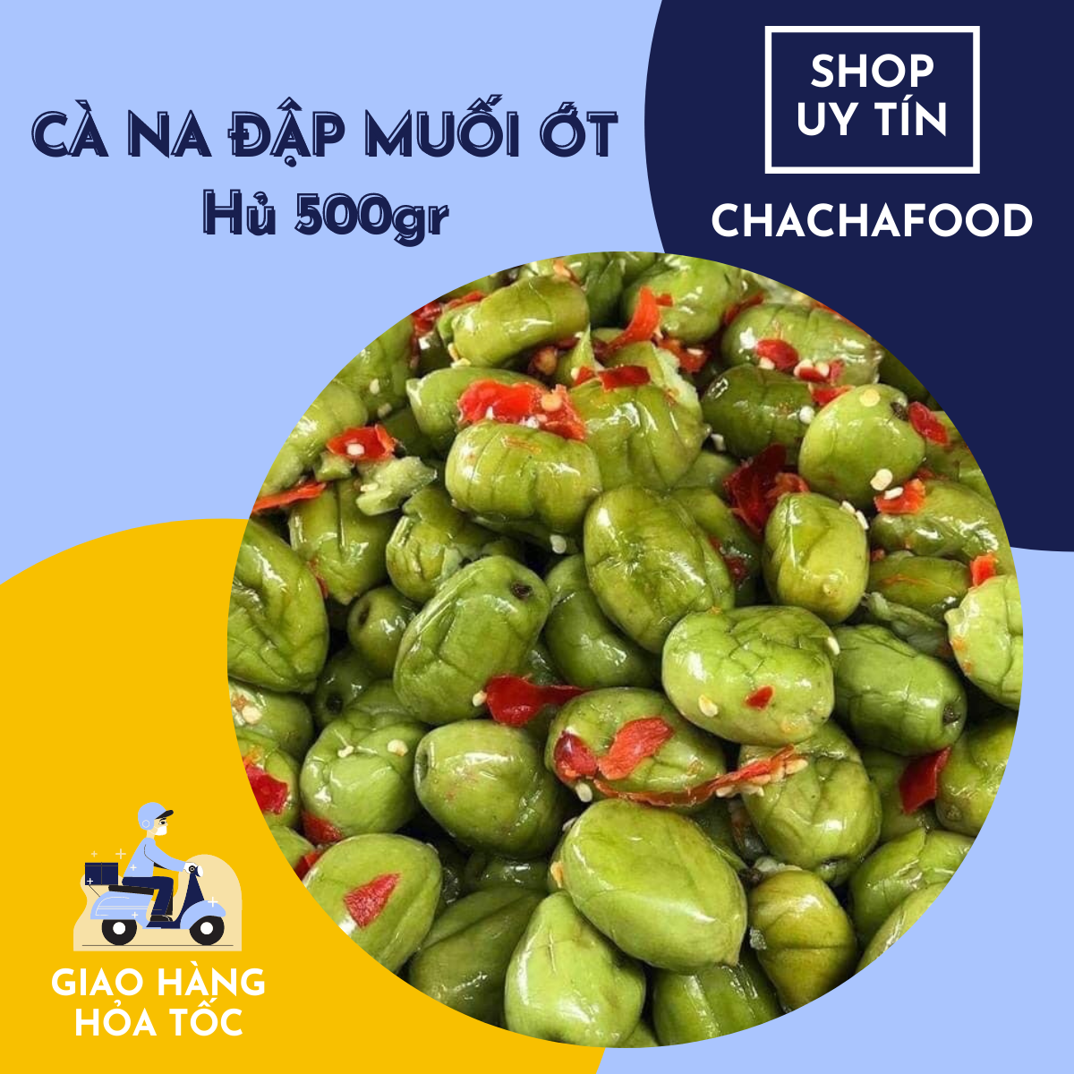 [500gr] Cà na đập dập muối ớt  ăn mà ghiền món ngon dân dã