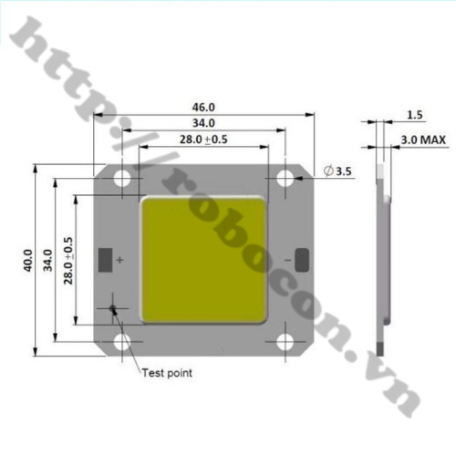 ĐÈN LED COB 3.7V 30W 60P TRẮNG SÁNG