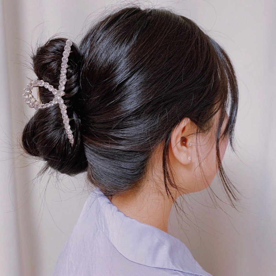 Kẹp tóc dáng dài đính đá cubic Modleaf Lovely cubic Hàn Quốc