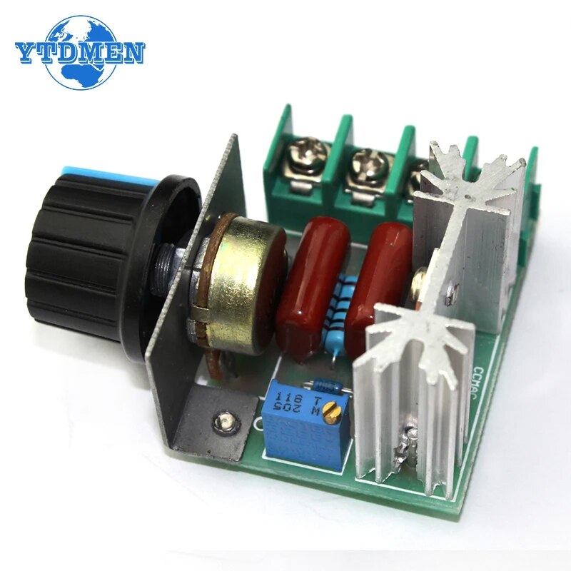 AC 220V 2000W SCR Voltage Regulator Dimmer Motor Speed Controller Thermostat Hight Power Electronic Voltage Regulator Module