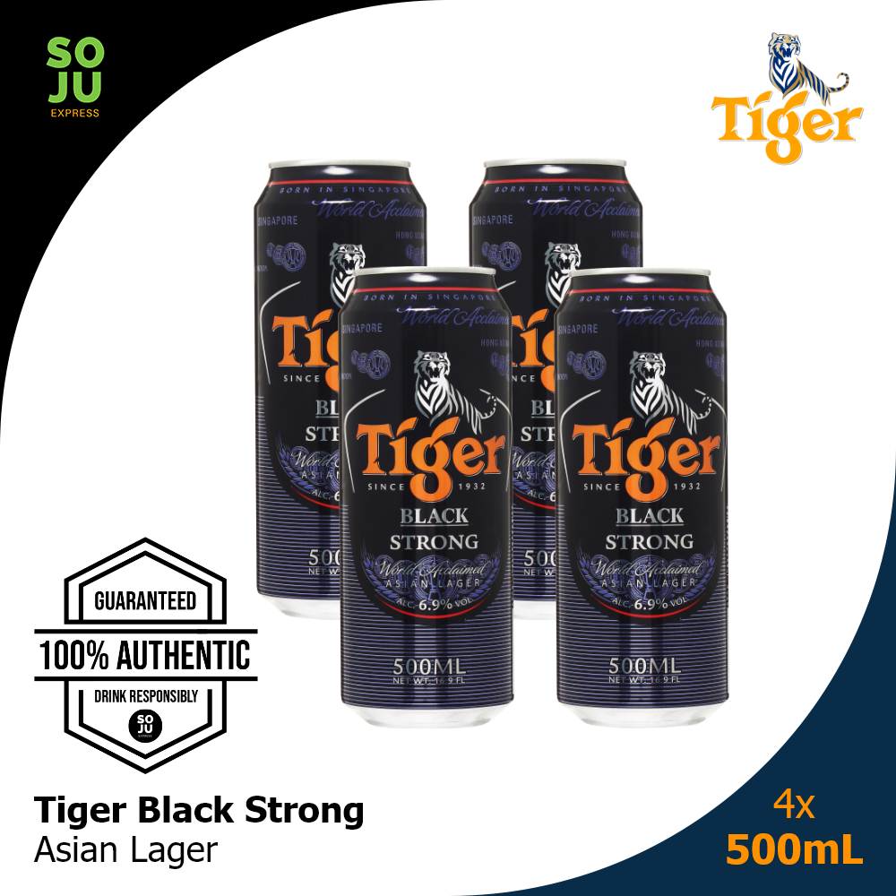 Tiger Beer Black 500ml x 4 Lazada PH